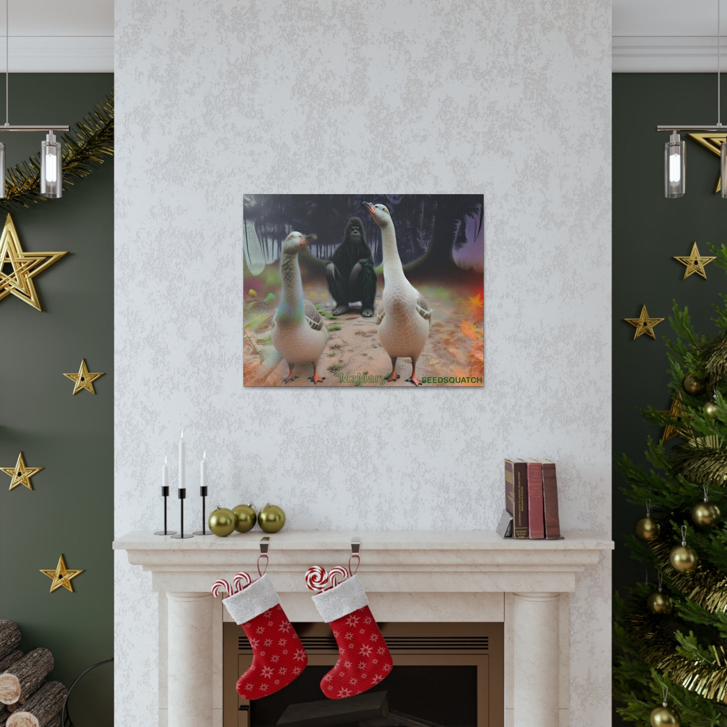 MzMary “The Geese” Ai Scene Canvas Gallery Wraps