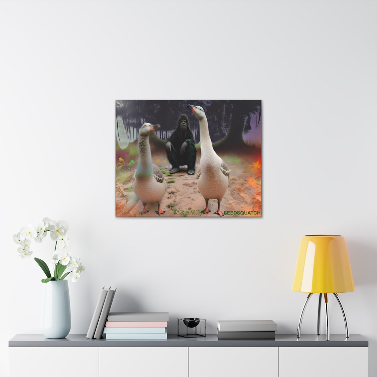MzMary “The Geese” Ai Scene Canvas Gallery Wraps