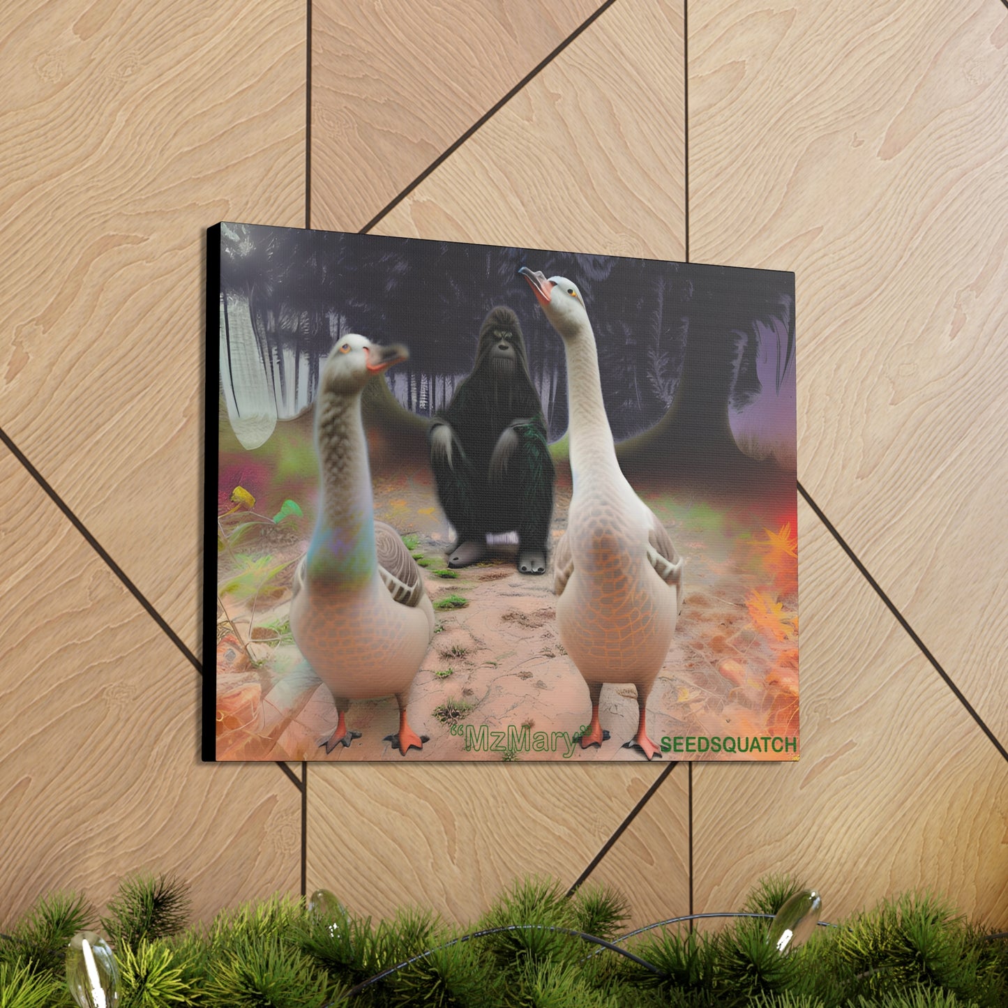 MzMary “The Geese” Ai Scene Canvas Gallery Wraps