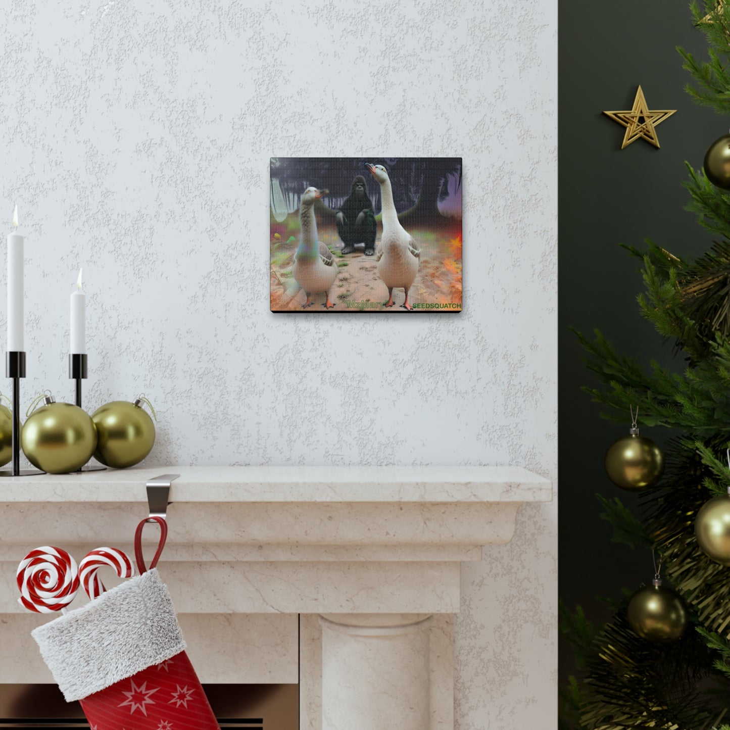 MzMary “The Geese” Ai Scene Canvas Gallery Wraps