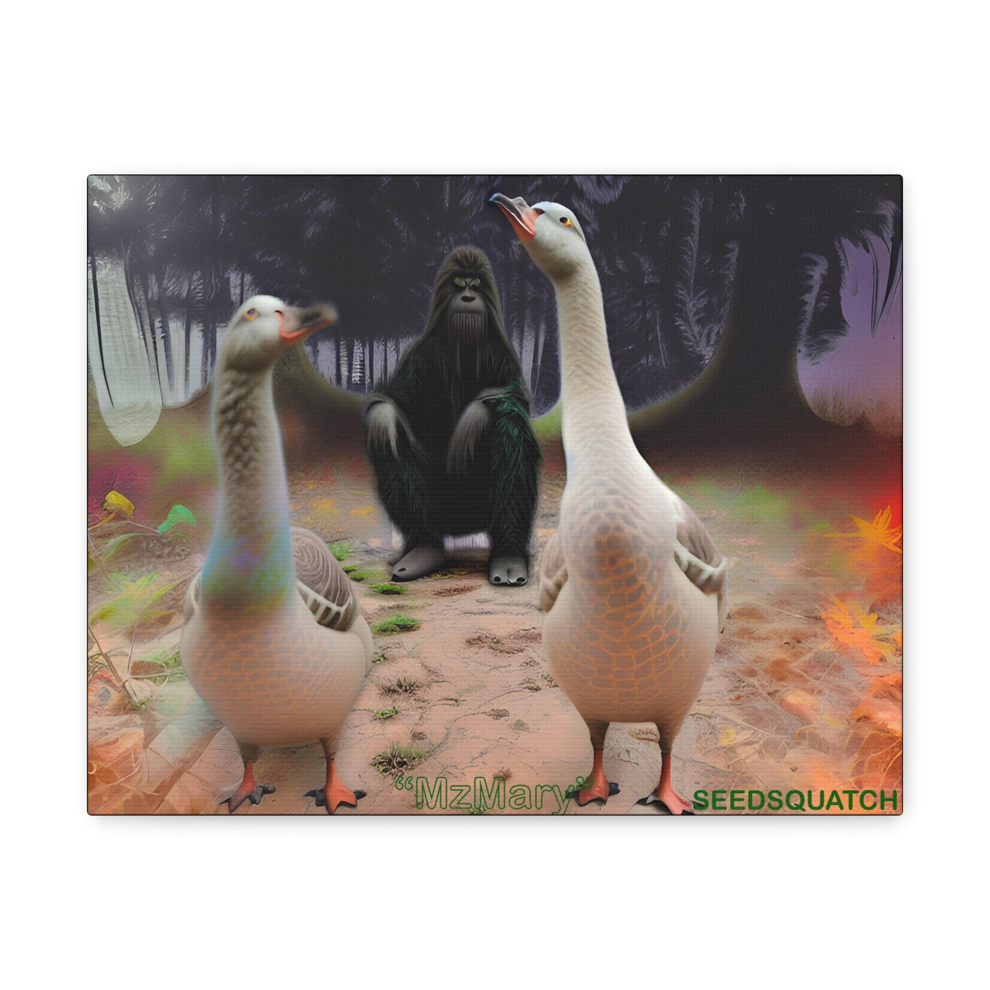 MzMary “The Geese” Ai Scene Canvas Gallery Wraps
