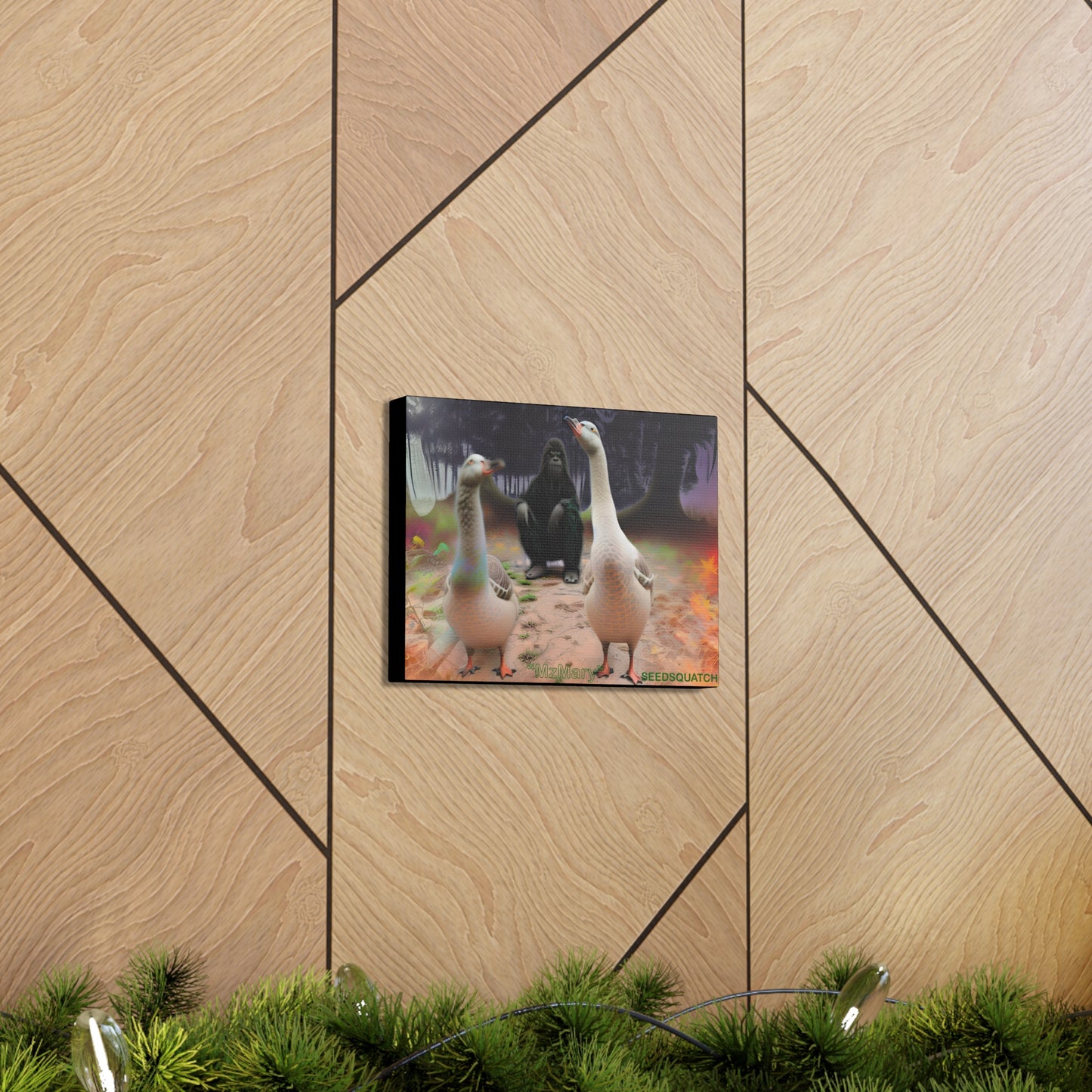 MzMary “The Geese” Ai Scene Canvas Gallery Wraps