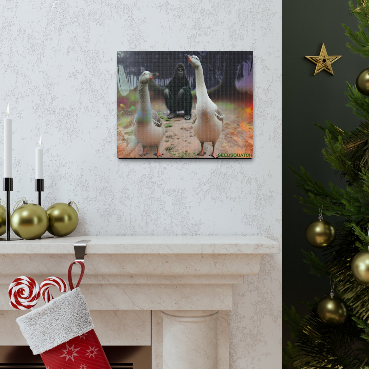 MzMary “The Geese” Ai Scene Canvas Gallery Wraps