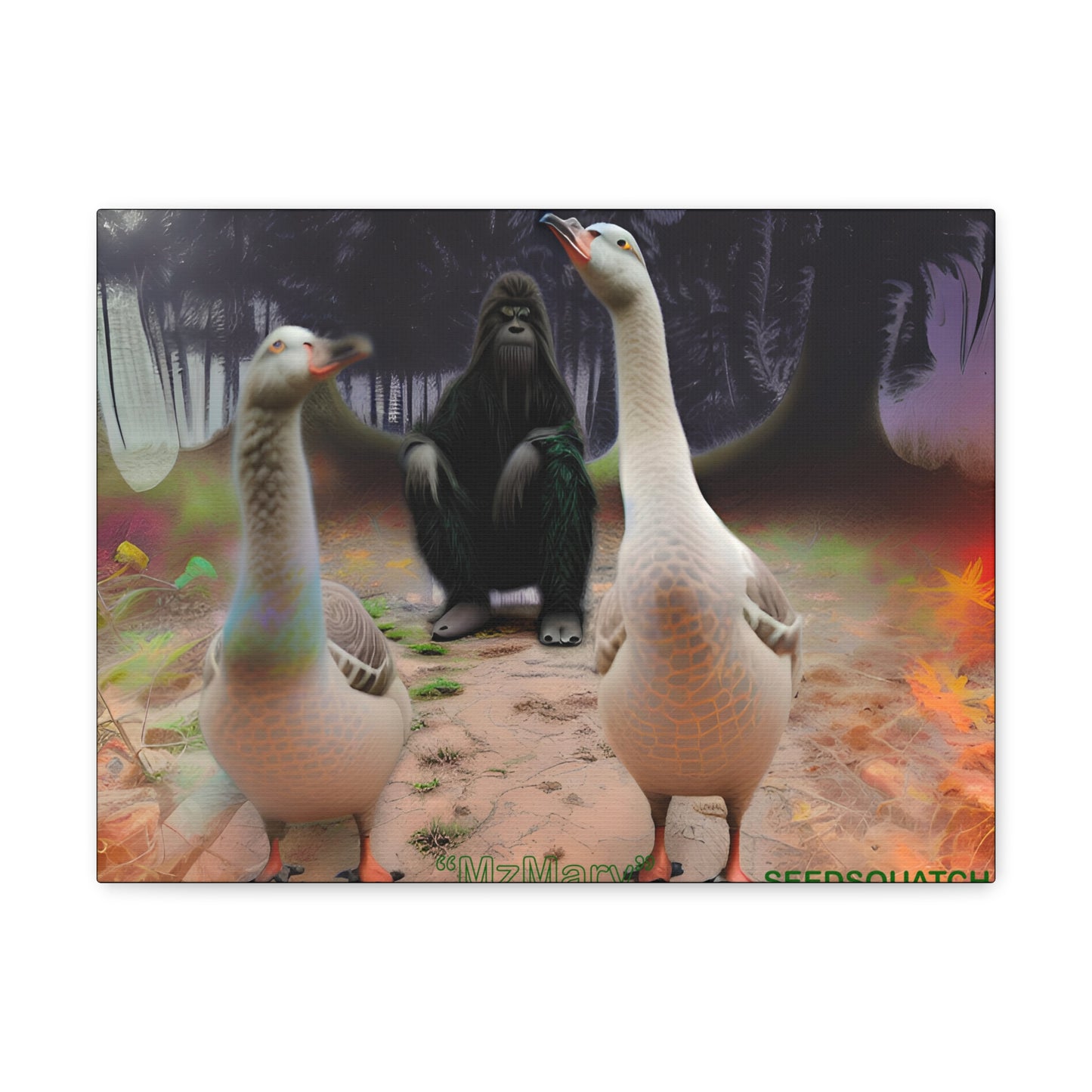 MzMary “The Geese” Ai Scene Canvas Gallery Wraps