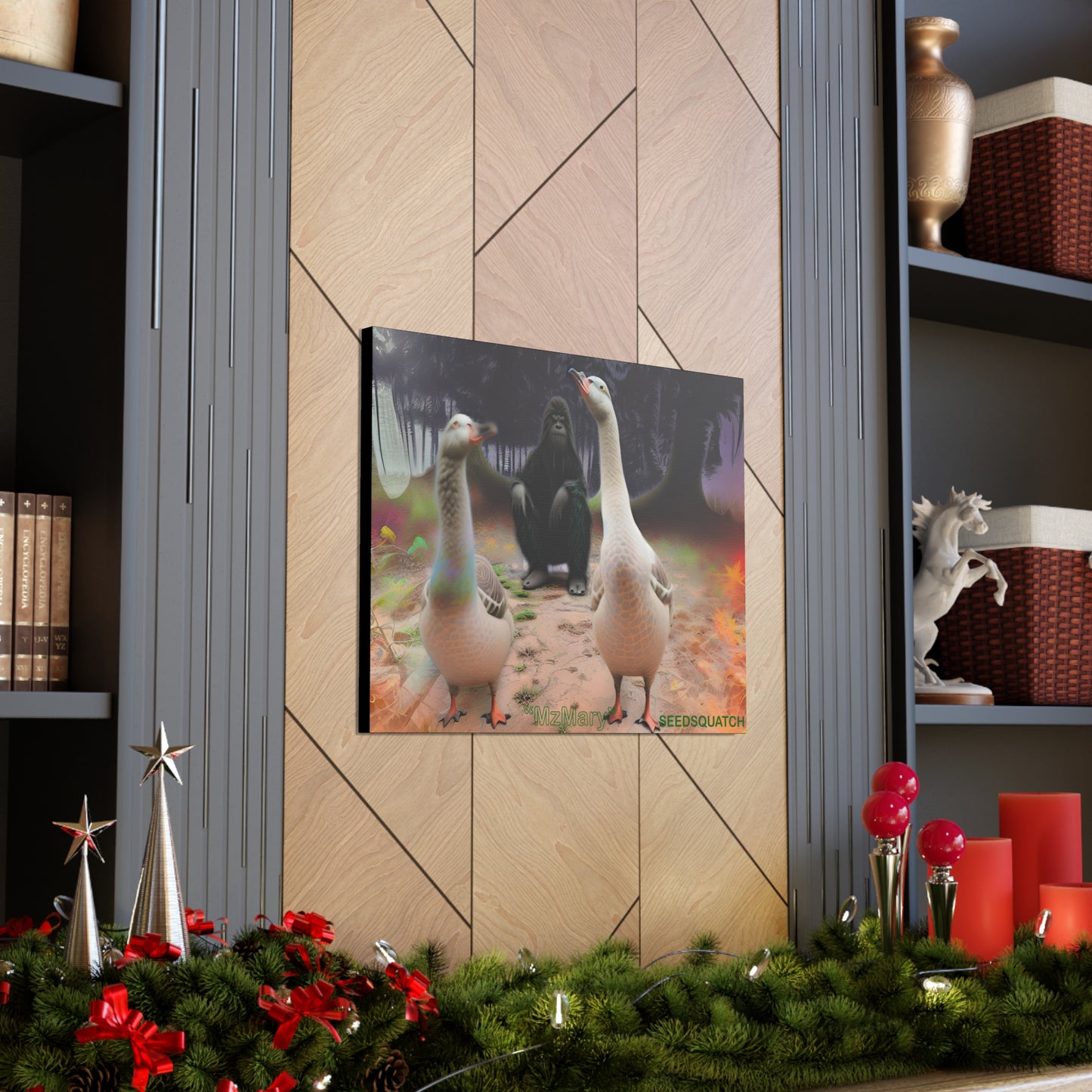 MzMary “The Geese” Ai Scene Canvas Gallery Wraps