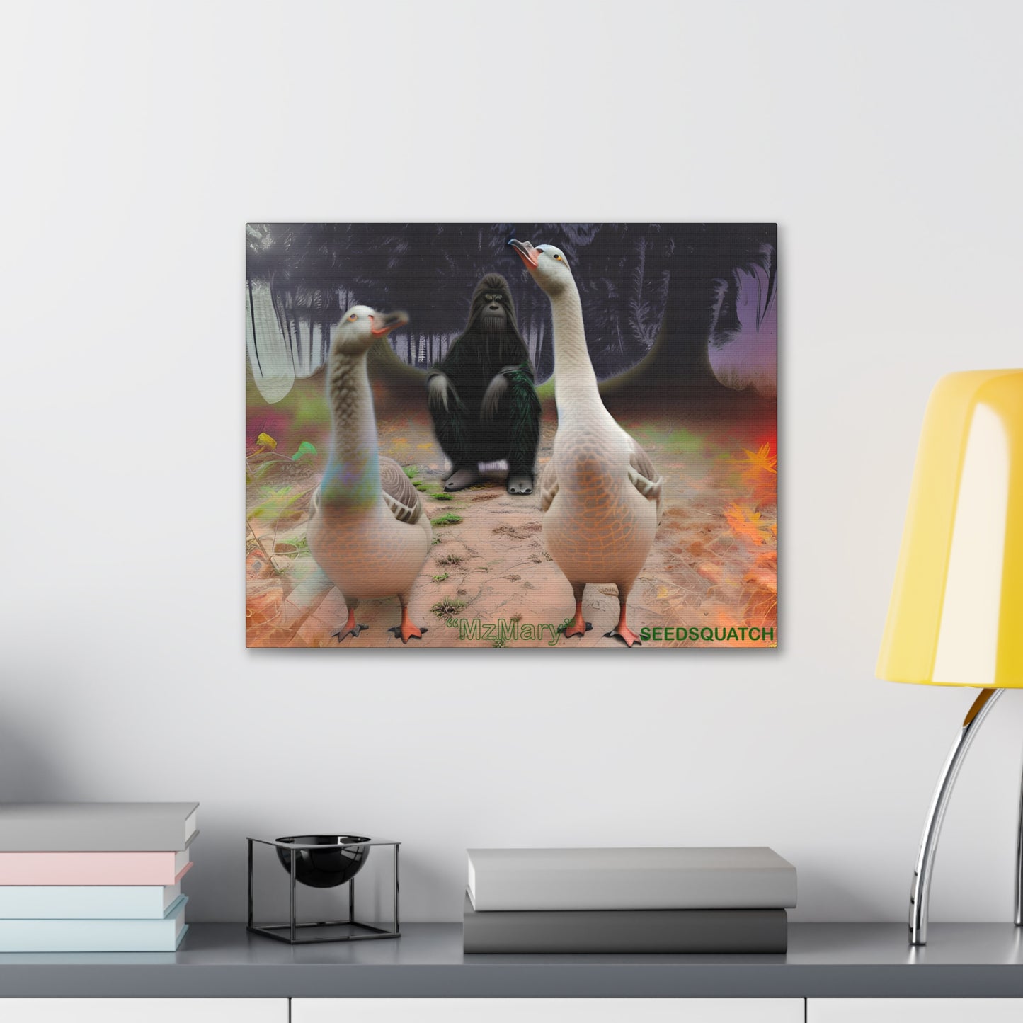 MzMary “The Geese” Ai Scene Canvas Gallery Wraps