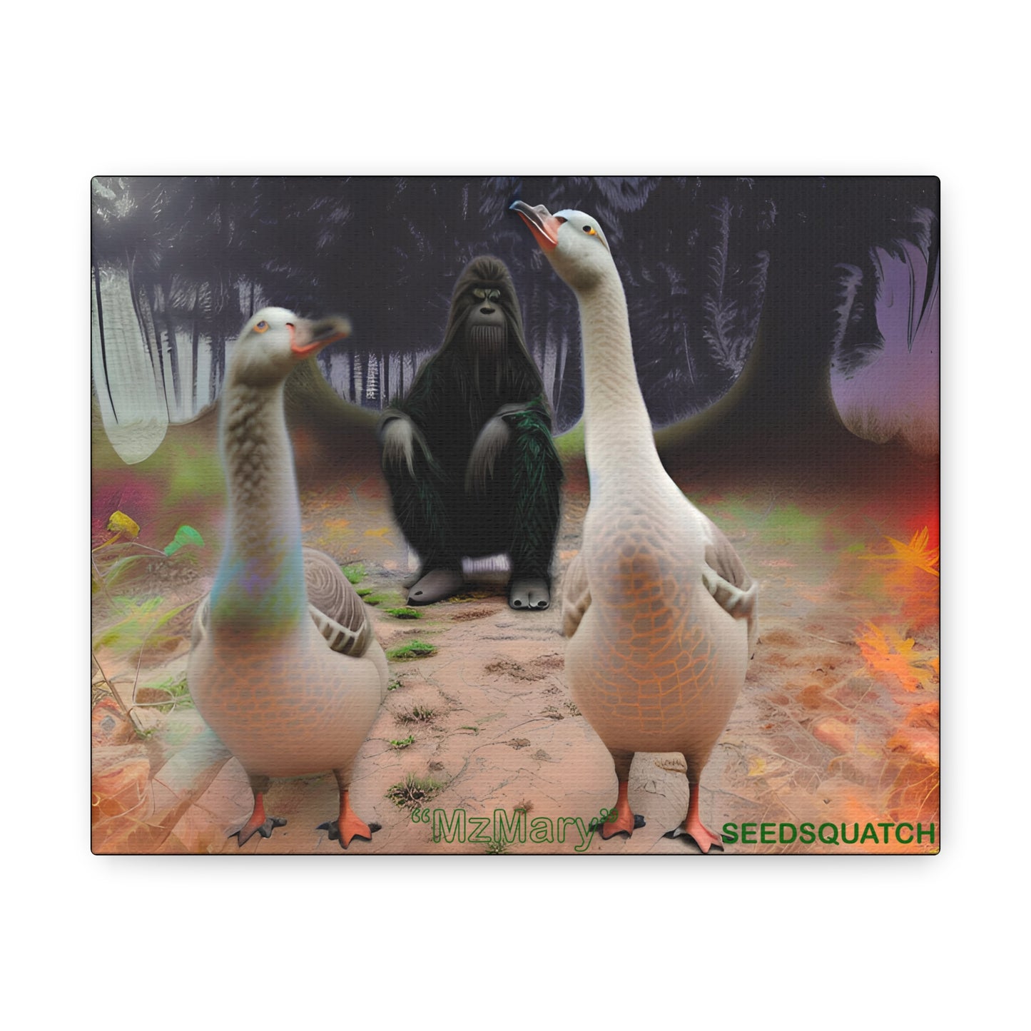MzMary “The Geese” Ai Scene Canvas Gallery Wraps