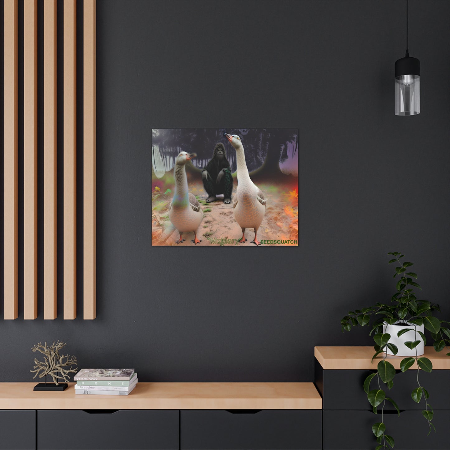 MzMary “The Geese” Ai Scene Canvas Gallery Wraps