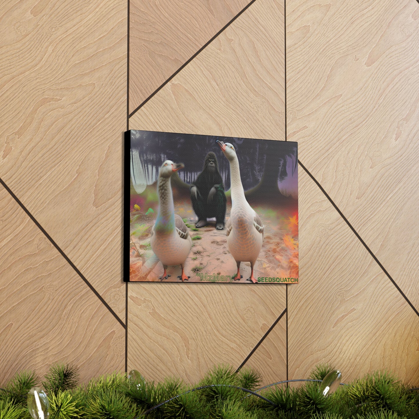 MzMary “The Geese” Ai Scene Canvas Gallery Wraps