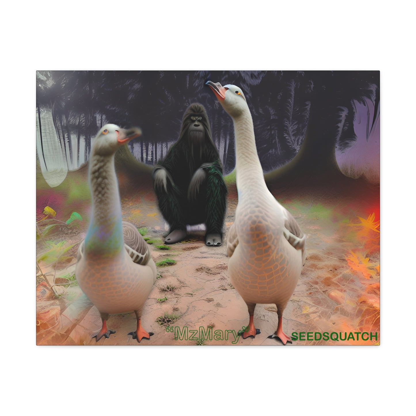 MzMary “The Geese” Ai Scene Canvas Gallery Wraps