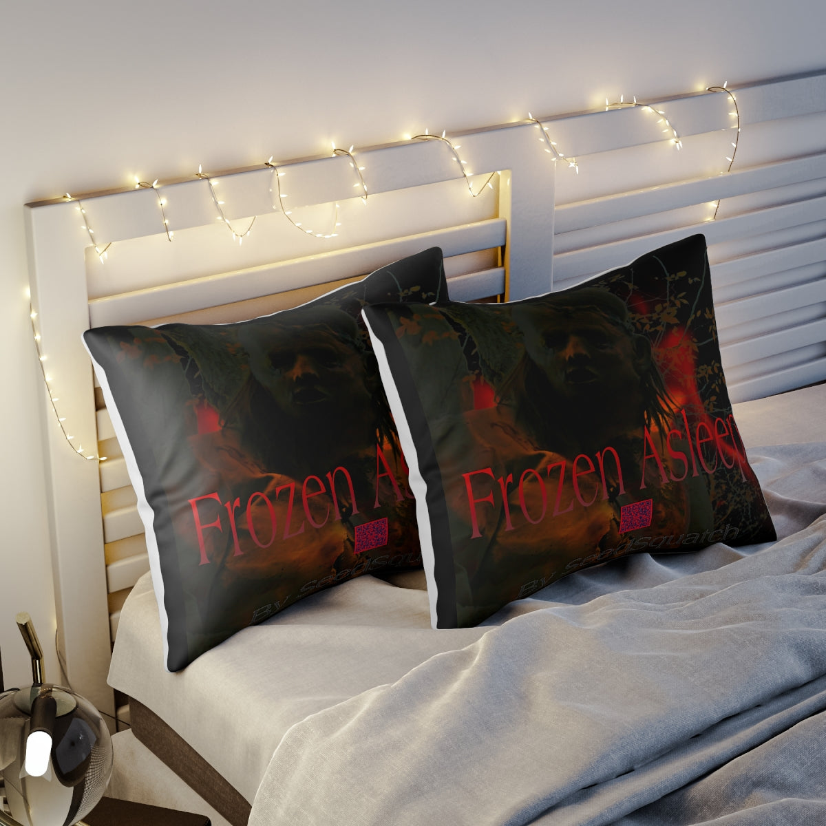 Seedsquatch “Frozen Asleep” with F’n QR Code Pillow Sham