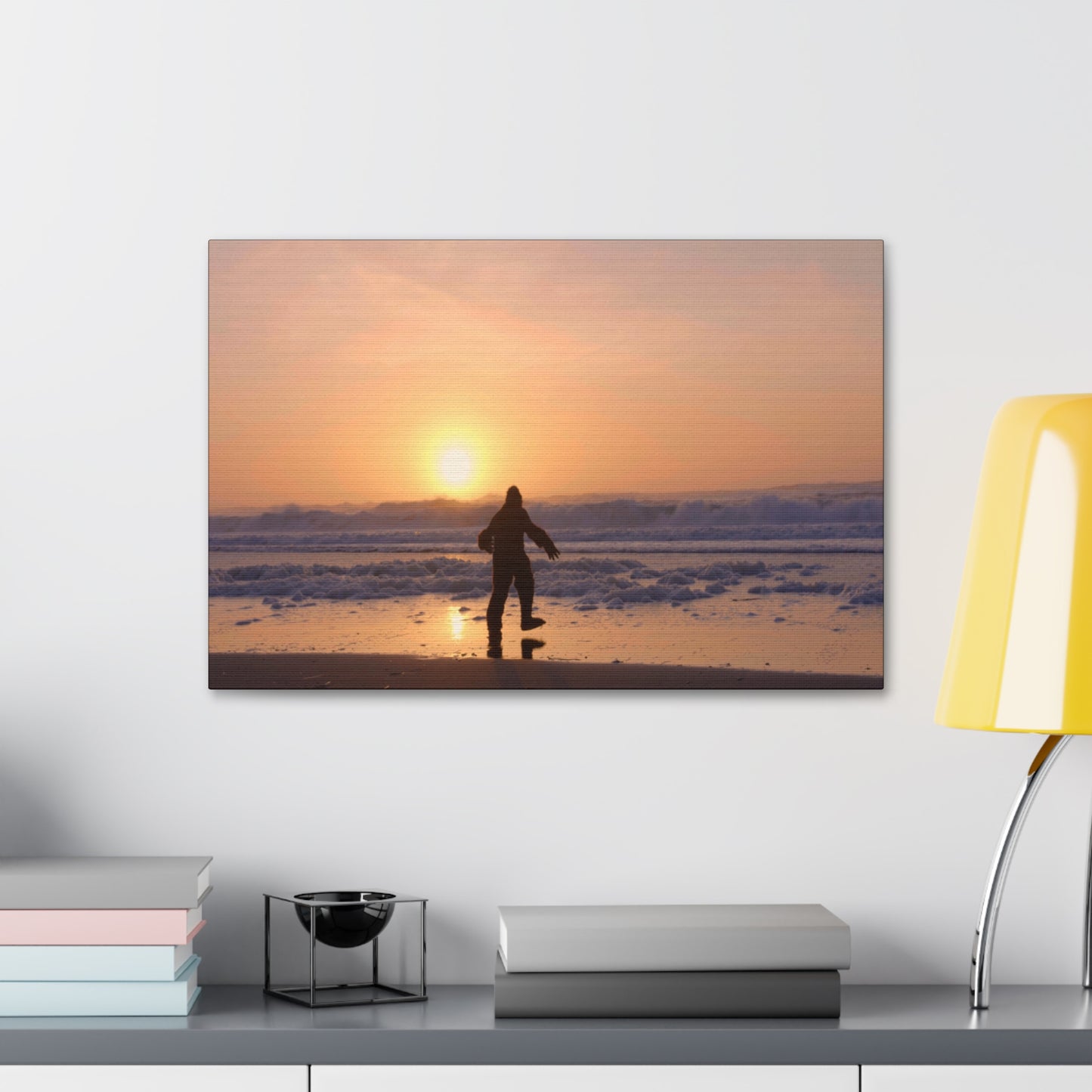 “Legend of the Squatch” Ferndale Beach California Scene Canvas Stretched, 1.5''