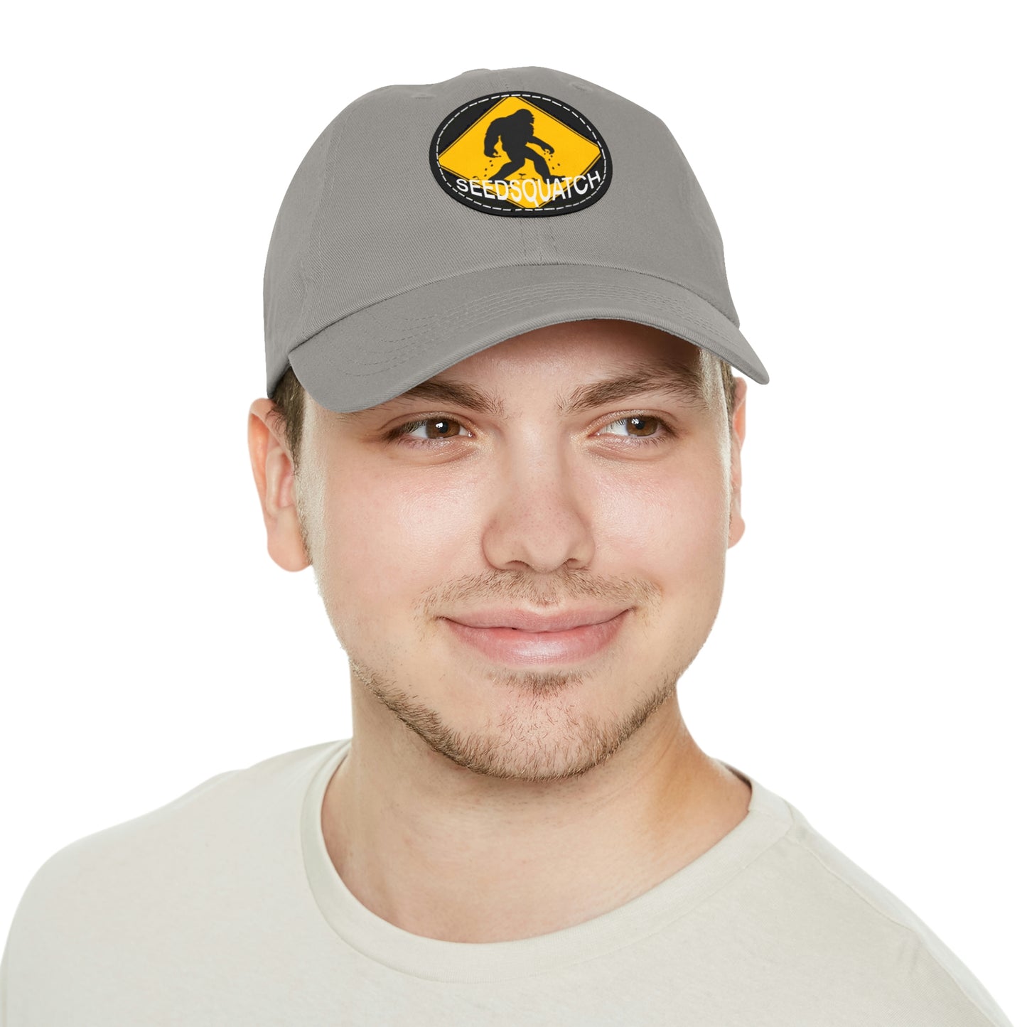 Seedsquatch Logo Dad Hat with Leather Patch (Round)