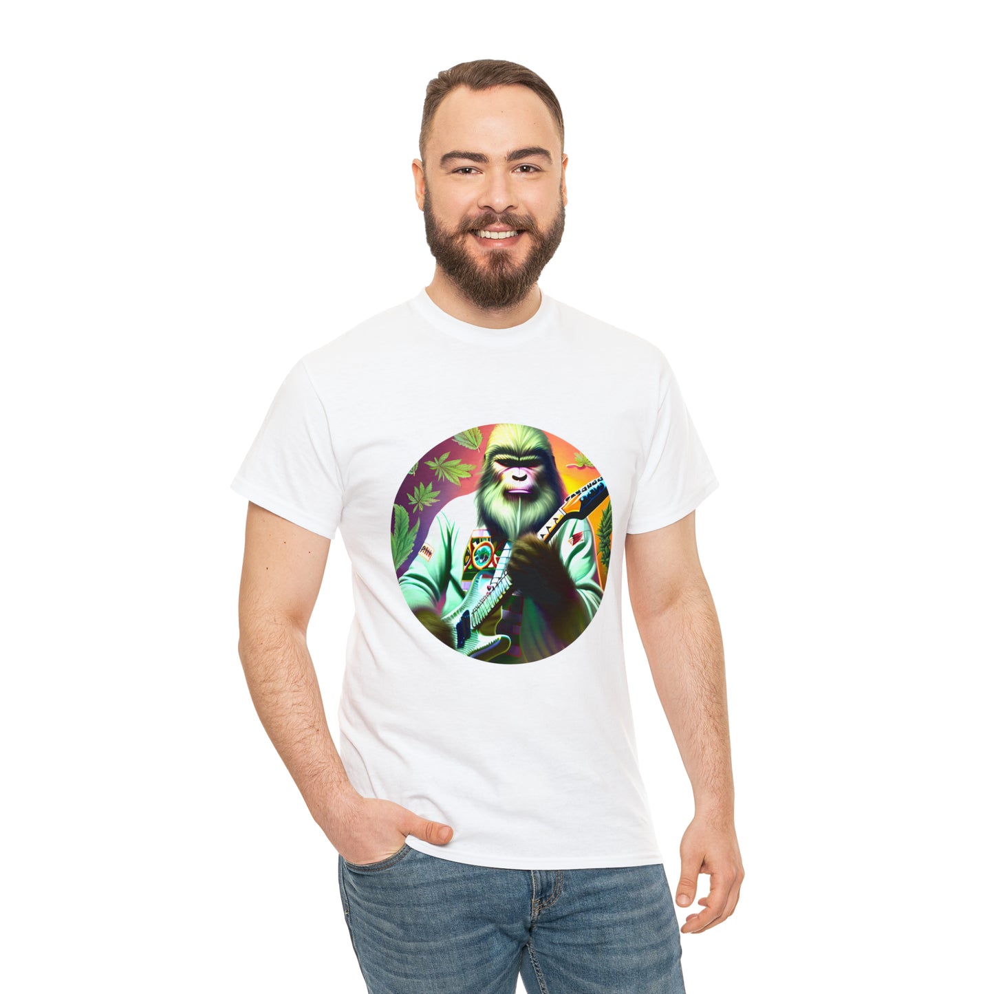 Seedsquatch Plays Guitar #1 Unisex Heavy Cotton Tee