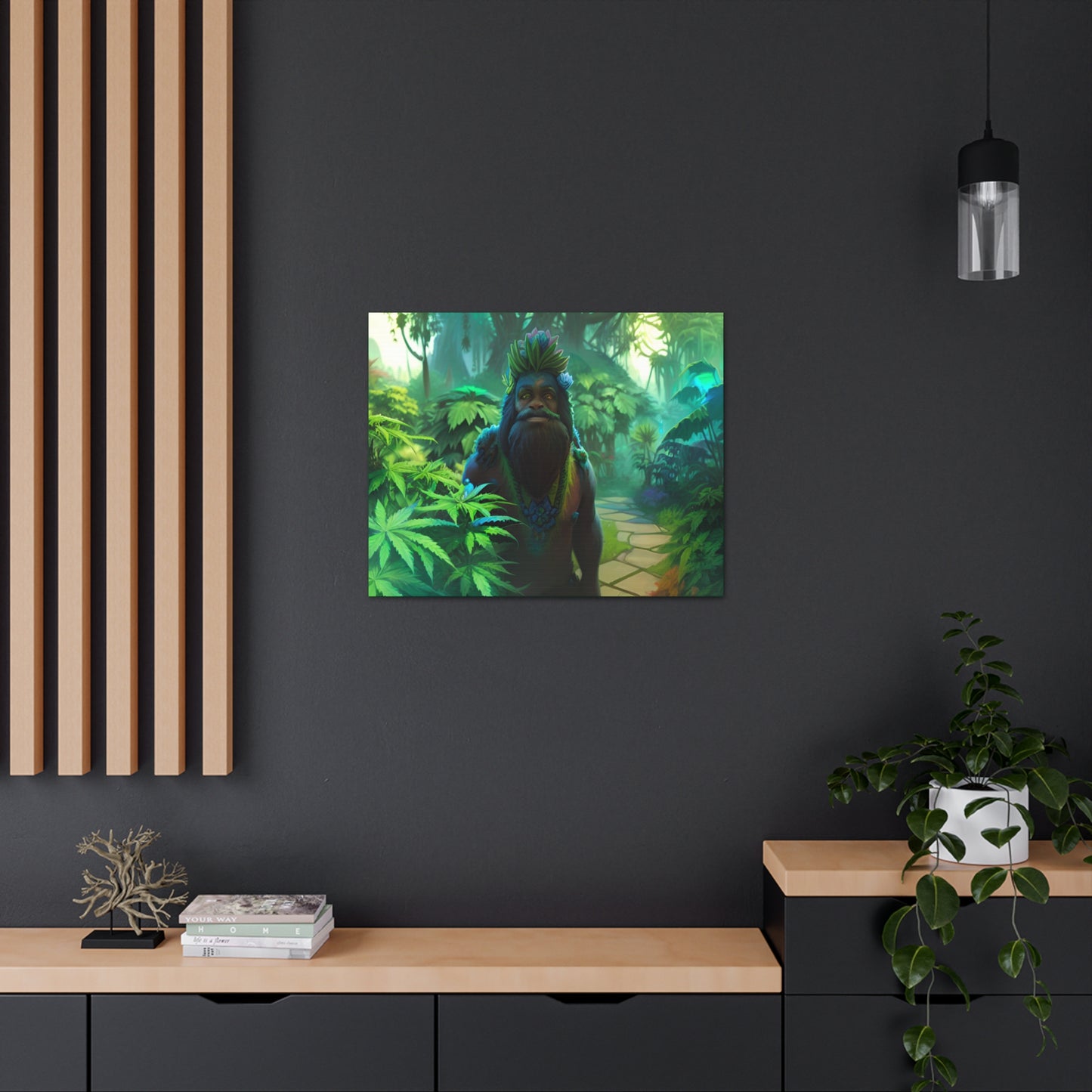 MzMary AlohaSquatch Ai Design Canvas Gallery Wraps