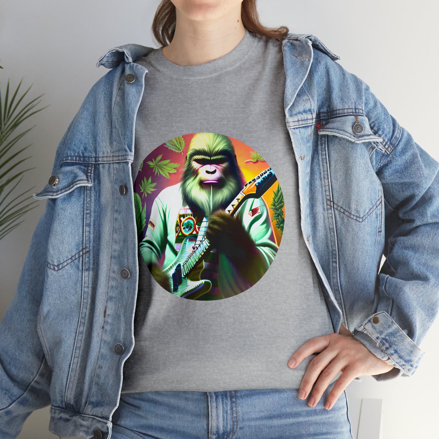 Seedsquatch Plays Guitar #1 Unisex Heavy Cotton Tee