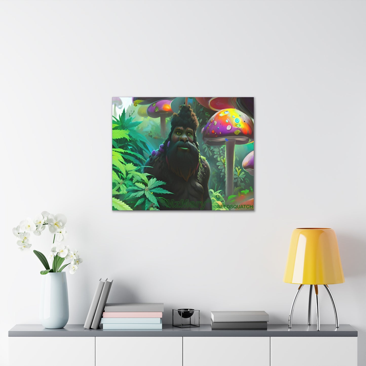 MzMary “ShroomSquatch” Ai Scene Canvas Gallery Wraps