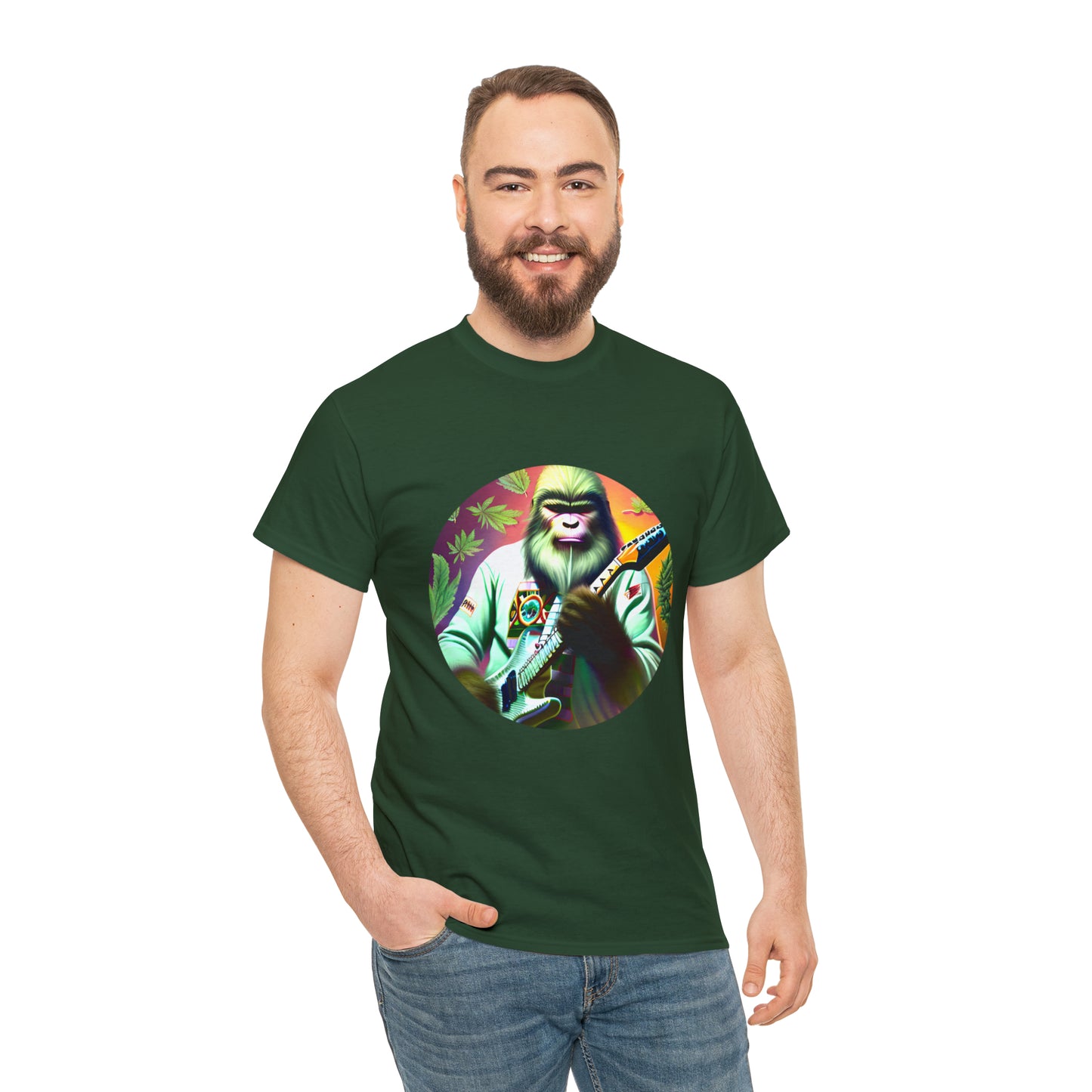 Seedsquatch Plays Guitar #1 Unisex Heavy Cotton Tee