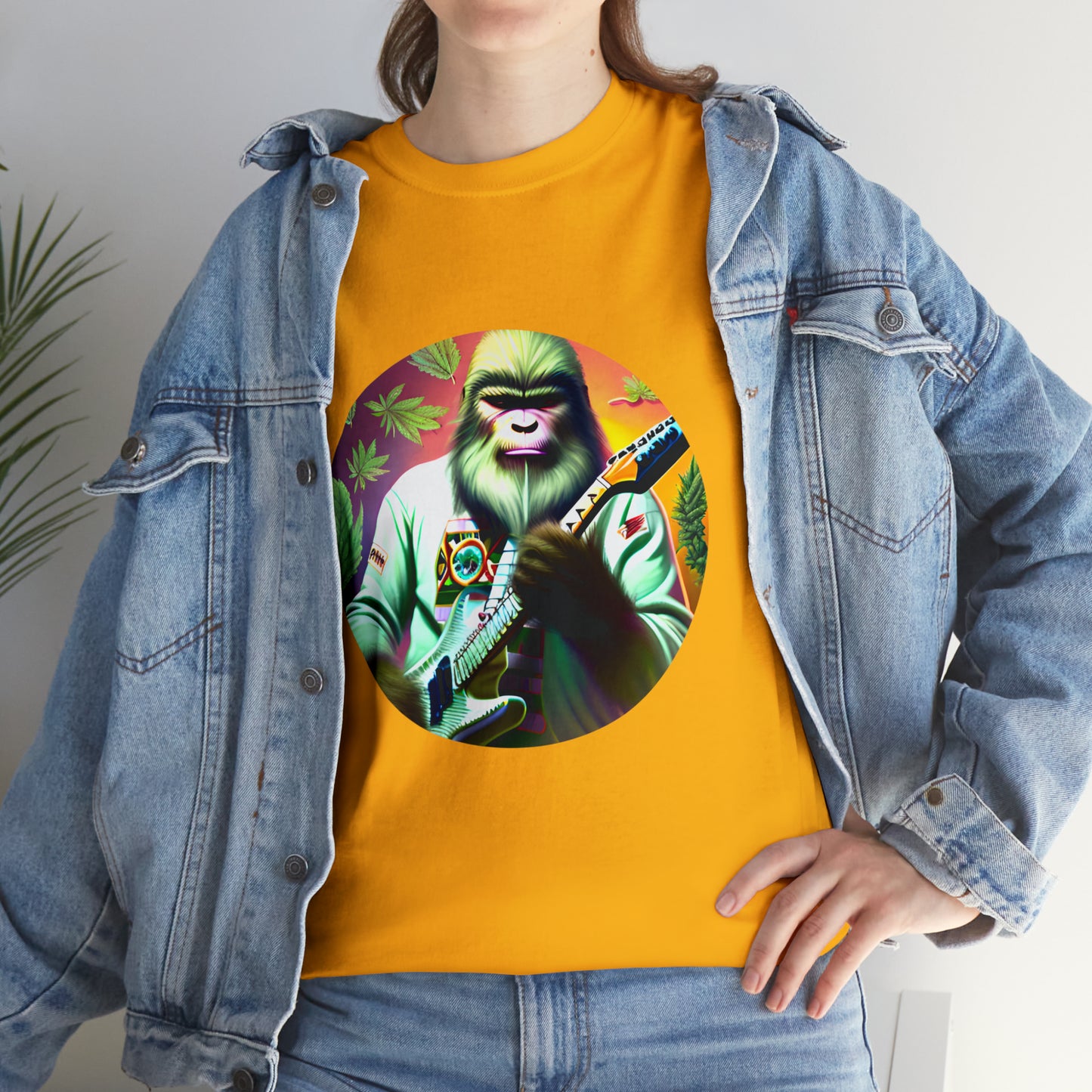 Seedsquatch Plays Guitar #1 Unisex Heavy Cotton Tee