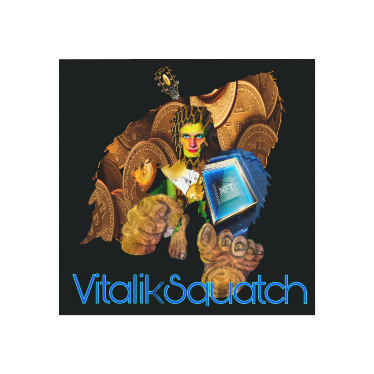 VitalikSquatch Square Magnet