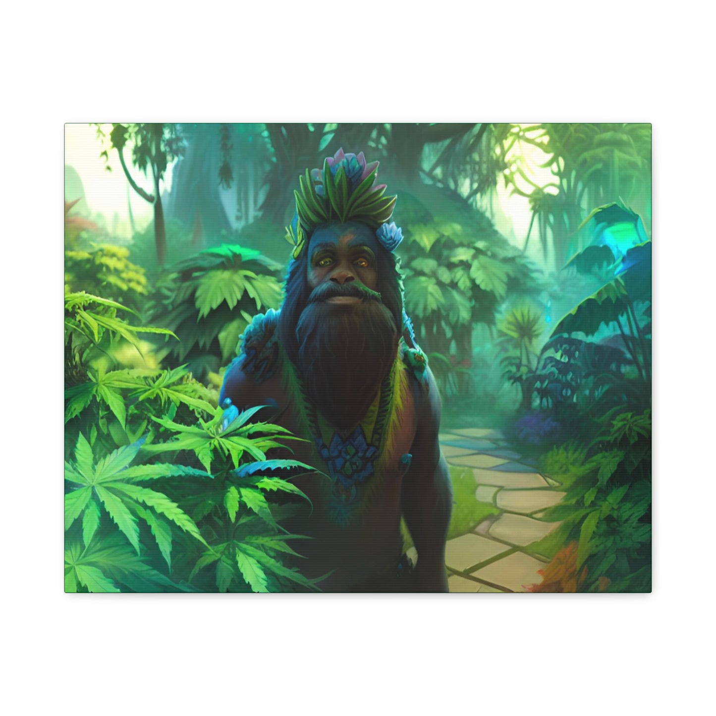 MzMary AlohaSquatch Ai Design Canvas Gallery Wraps