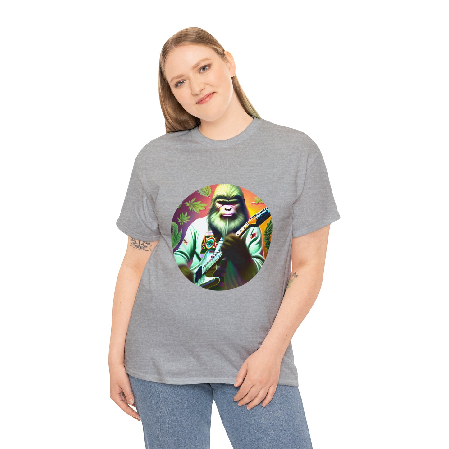 Seedsquatch Plays Guitar #1 Unisex Heavy Cotton Tee