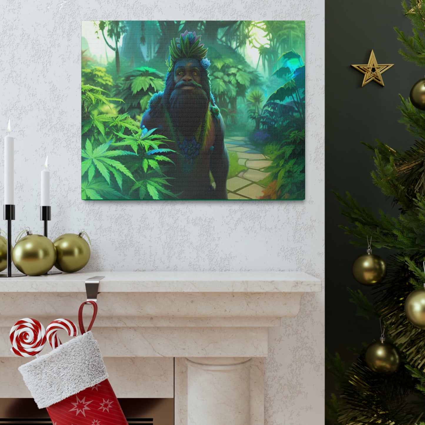 MzMary AlohaSquatch Ai Design Canvas Gallery Wraps