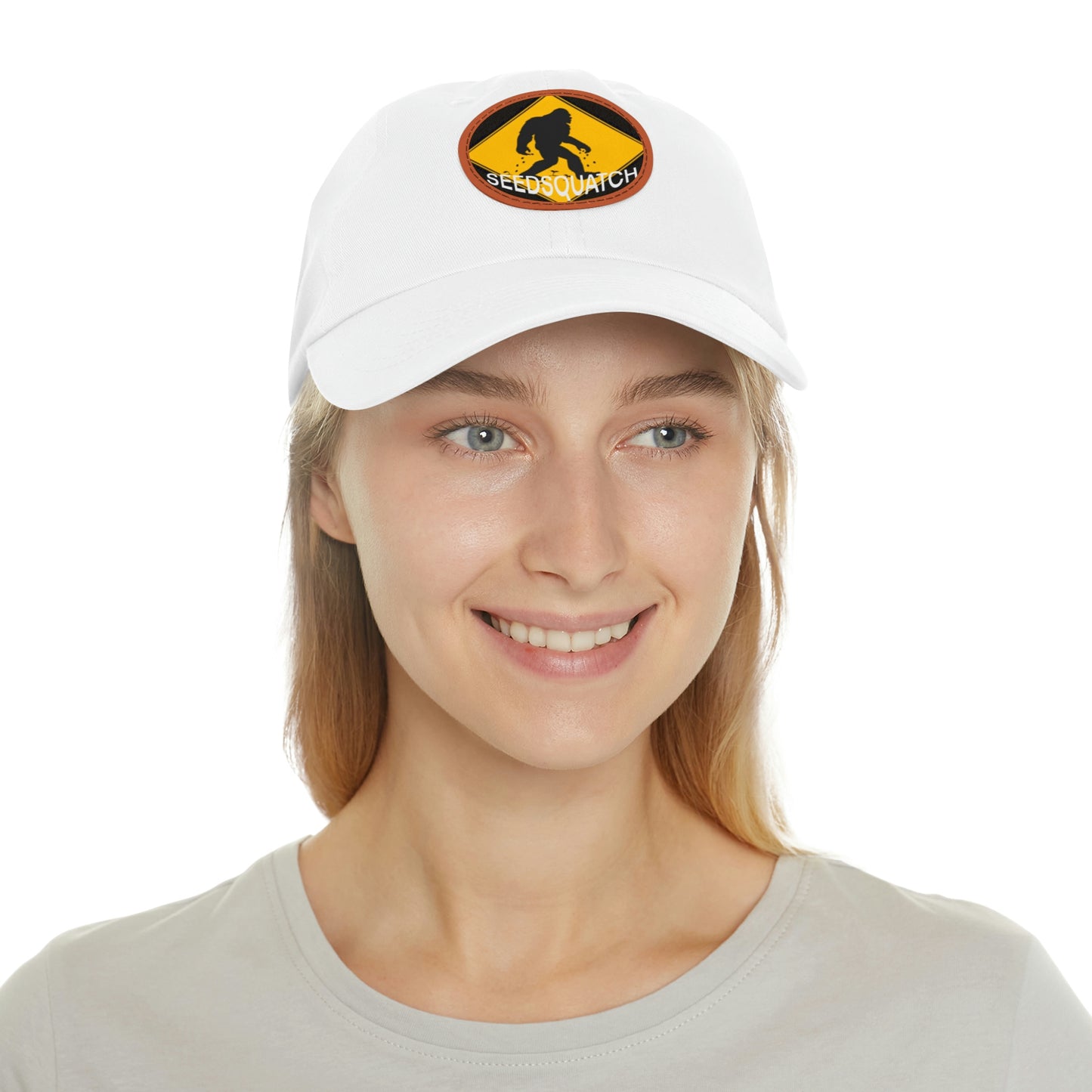 Seedsquatch Logo Dad Hat with Leather Patch (Round)