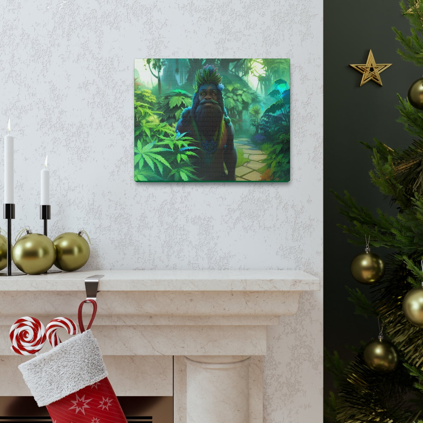 MzMary AlohaSquatch Ai Design Canvas Gallery Wraps