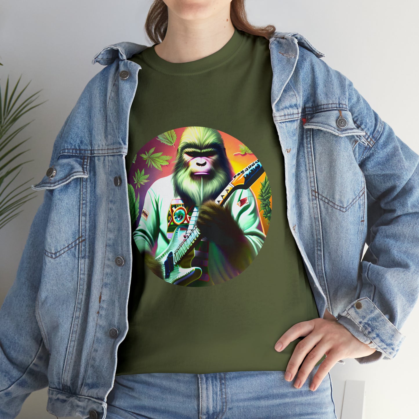 Seedsquatch Plays Guitar #1 Unisex Heavy Cotton Tee