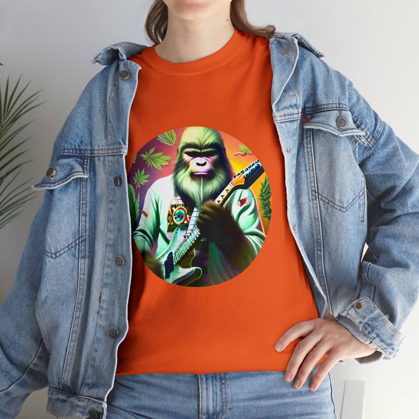 Seedsquatch Plays Guitar #1 Unisex Heavy Cotton Tee