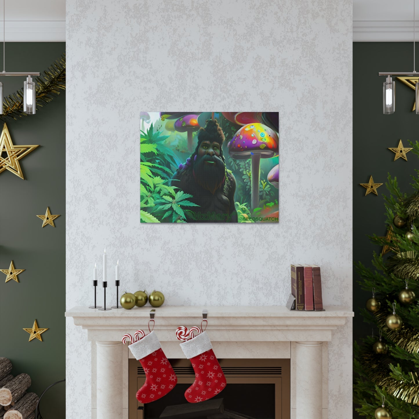 MzMary “ShroomSquatch” Ai Scene Canvas Gallery Wraps