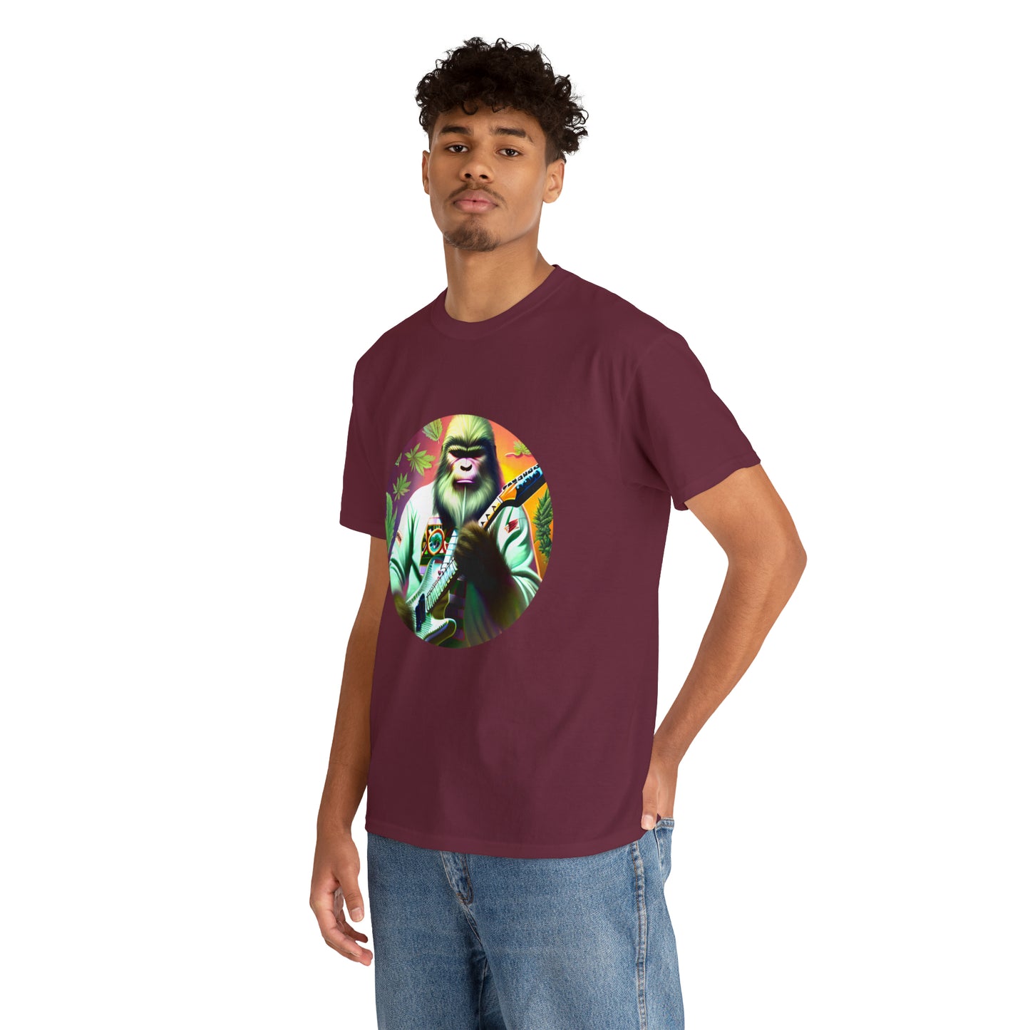 Seedsquatch Plays Guitar #1 Unisex Heavy Cotton Tee