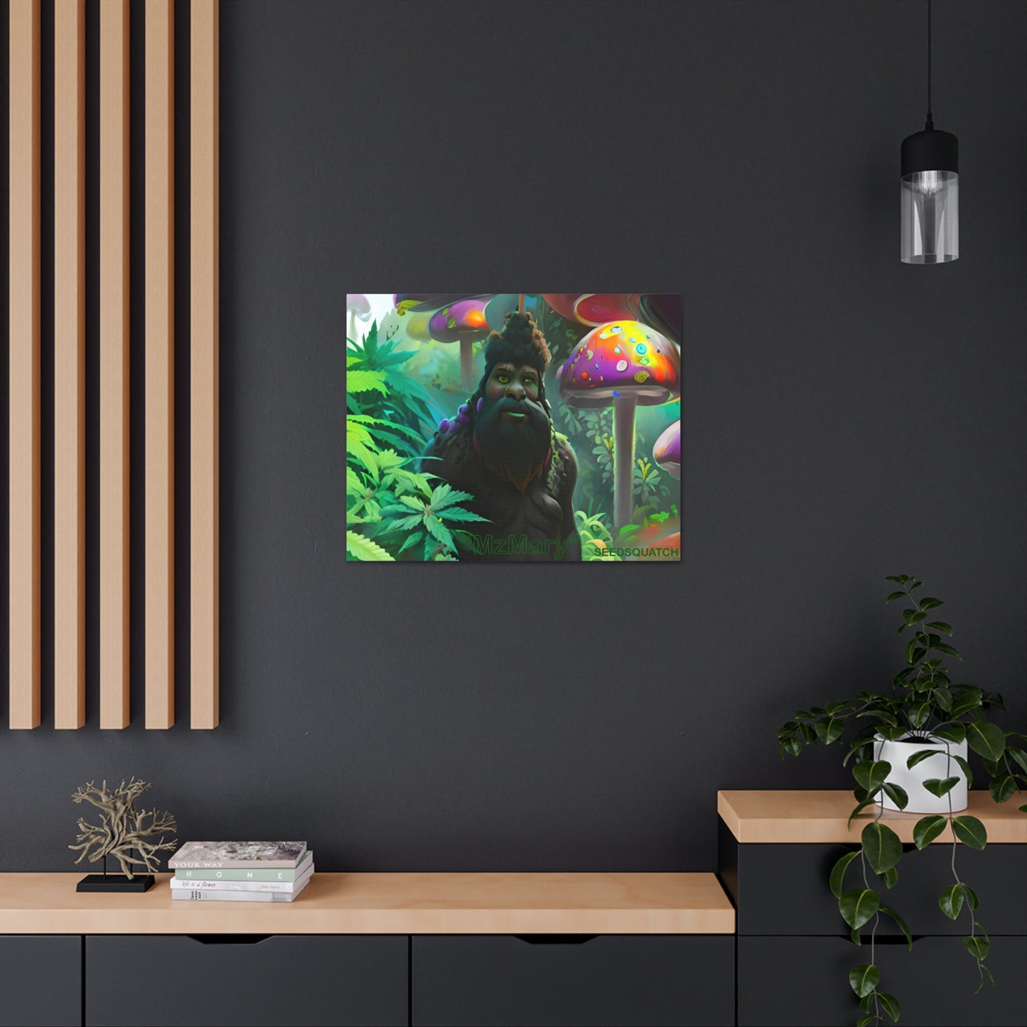 MzMary “ShroomSquatch” Ai Scene Canvas Gallery Wraps