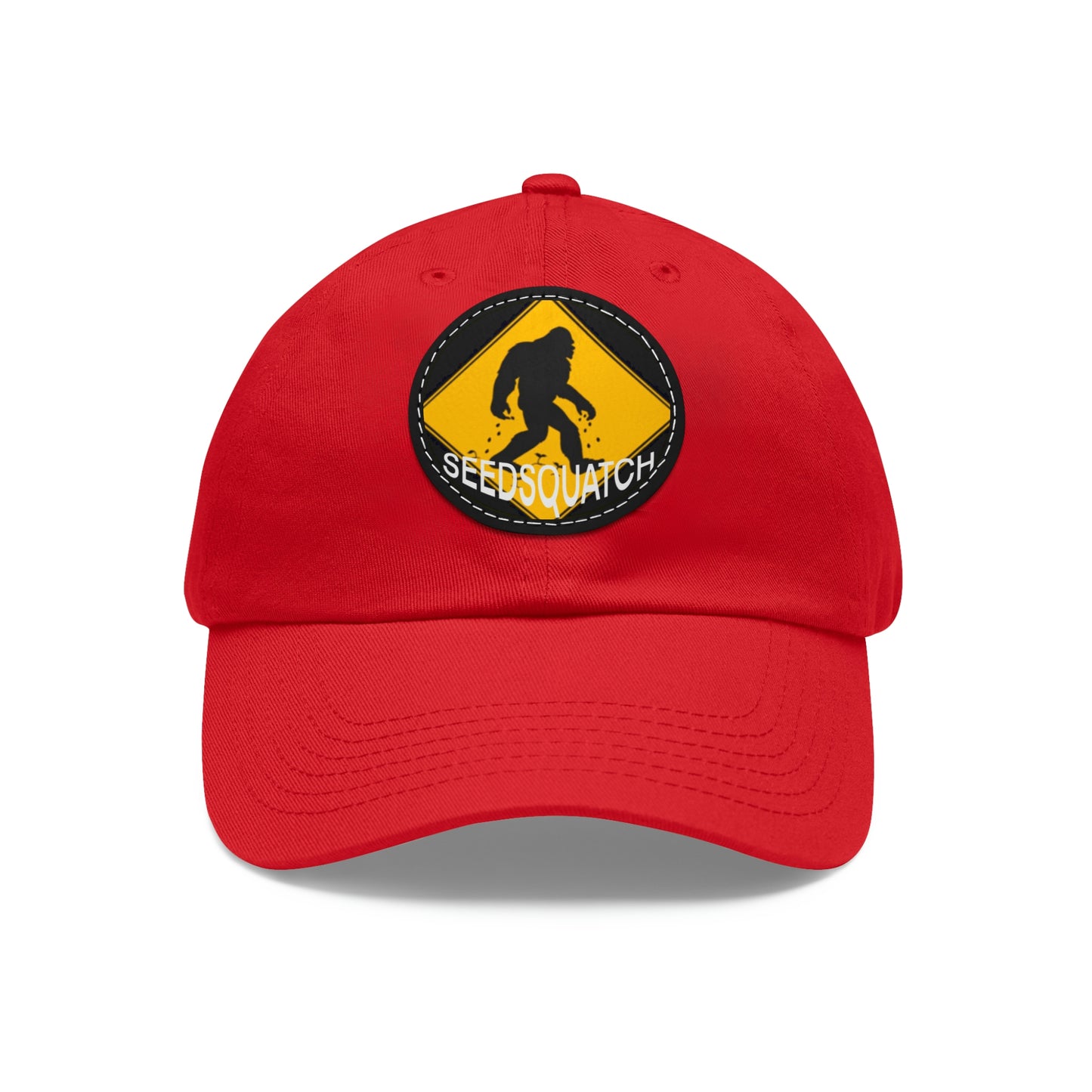 Seedsquatch Logo Dad Hat with Leather Patch (Round)