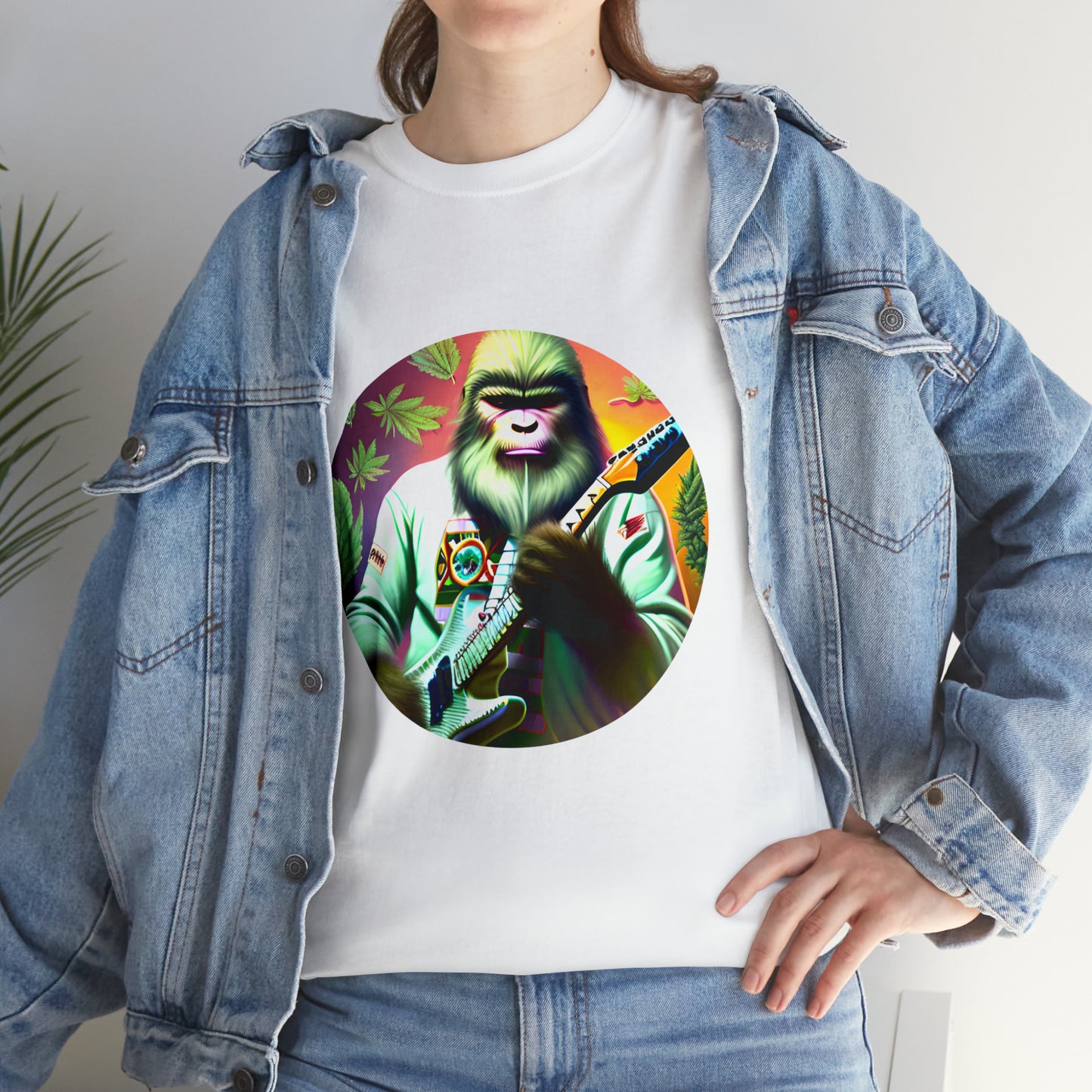 Seedsquatch Plays Guitar #1 Unisex Heavy Cotton Tee