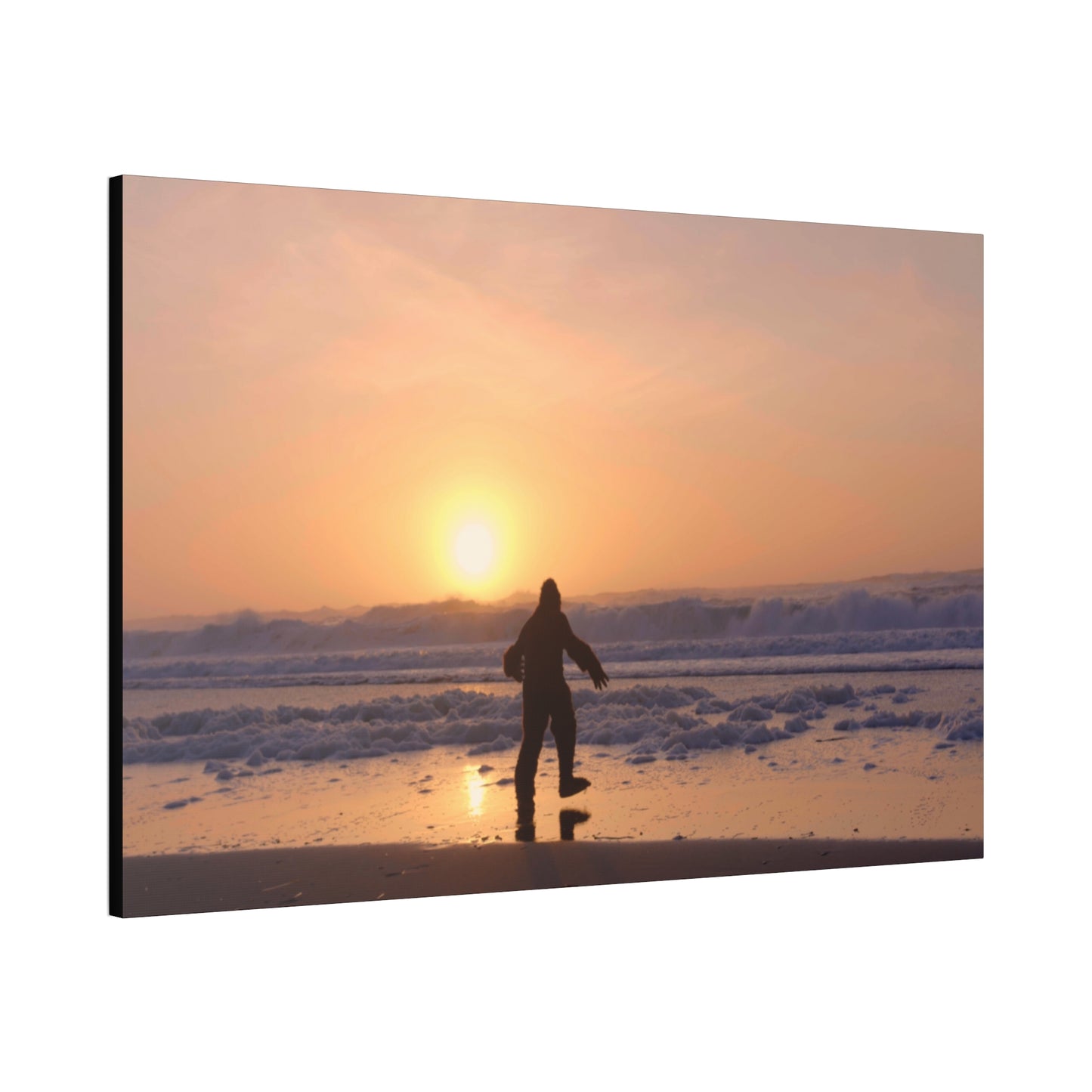 “Legend of the Squatch” Ferndale Beach California Scene Canvas Stretched, 1.5''