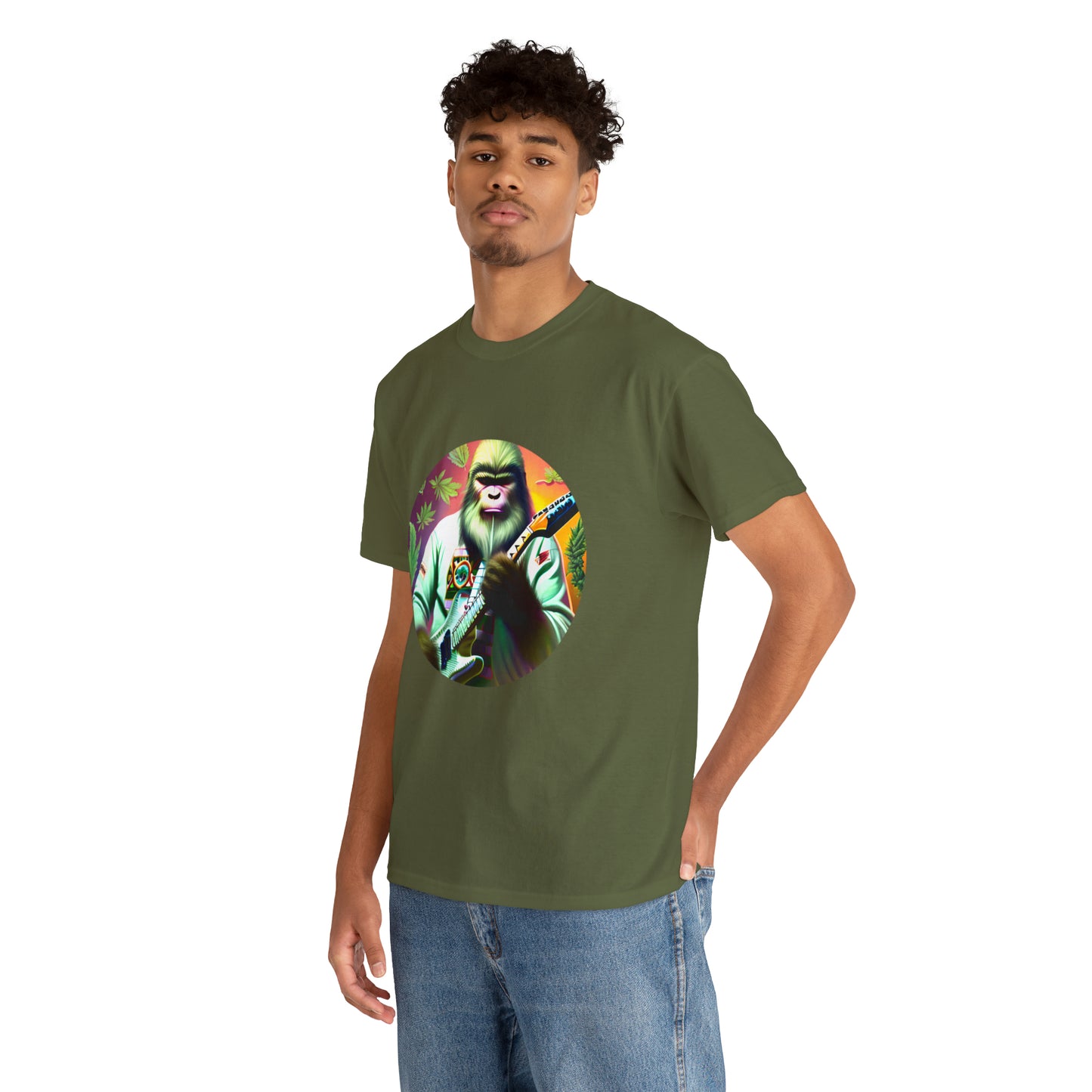 Seedsquatch Plays Guitar #1 Unisex Heavy Cotton Tee