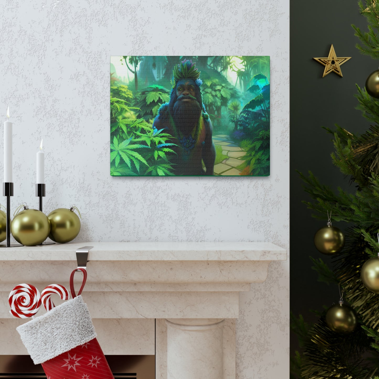 MzMary AlohaSquatch Ai Design Canvas Gallery Wraps