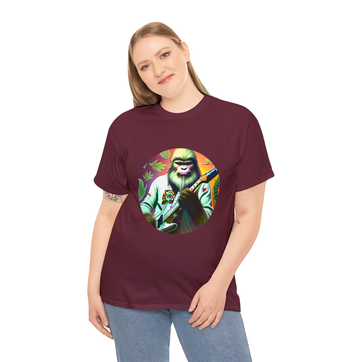 Seedsquatch Plays Guitar #1 Unisex Heavy Cotton Tee