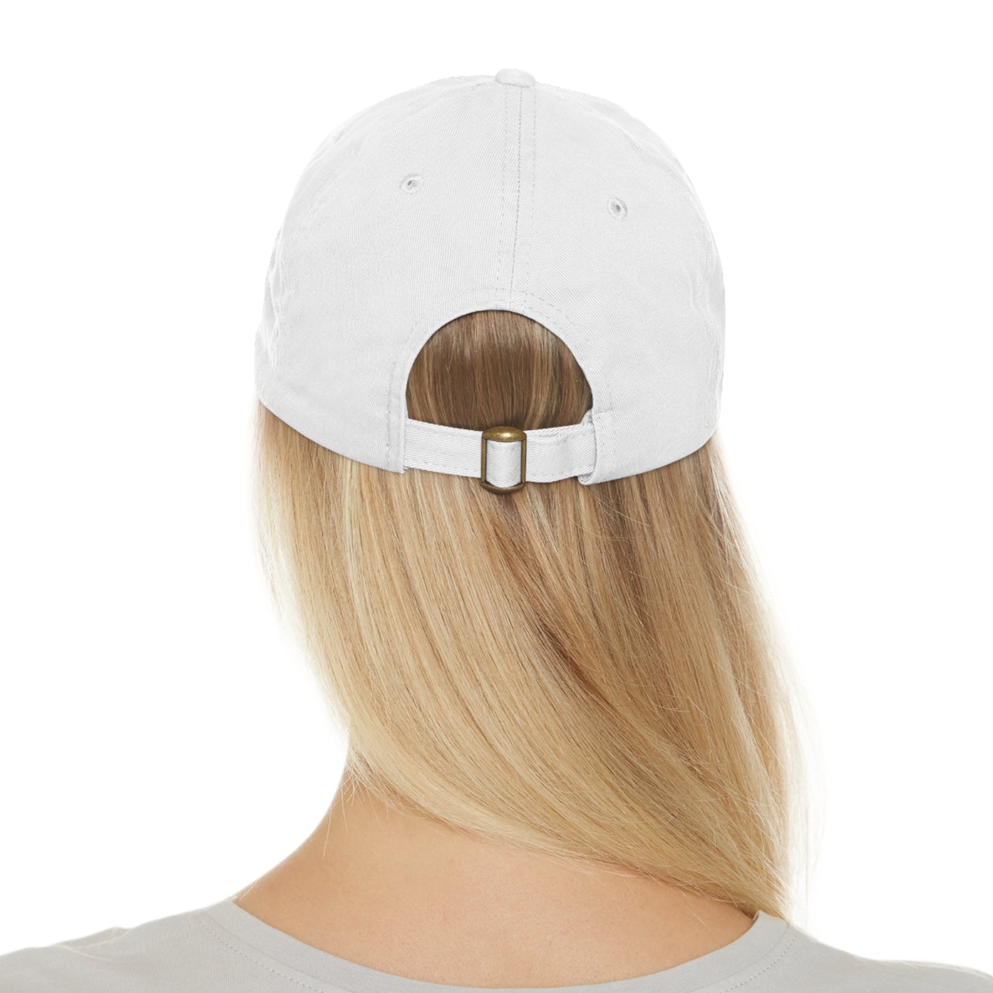 ‘MzMary” Dad Hat with Leather Patch (Round)