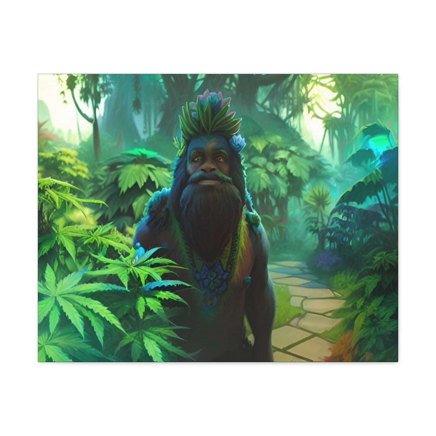 MzMary AlohaSquatch Ai Design Canvas Gallery Wraps