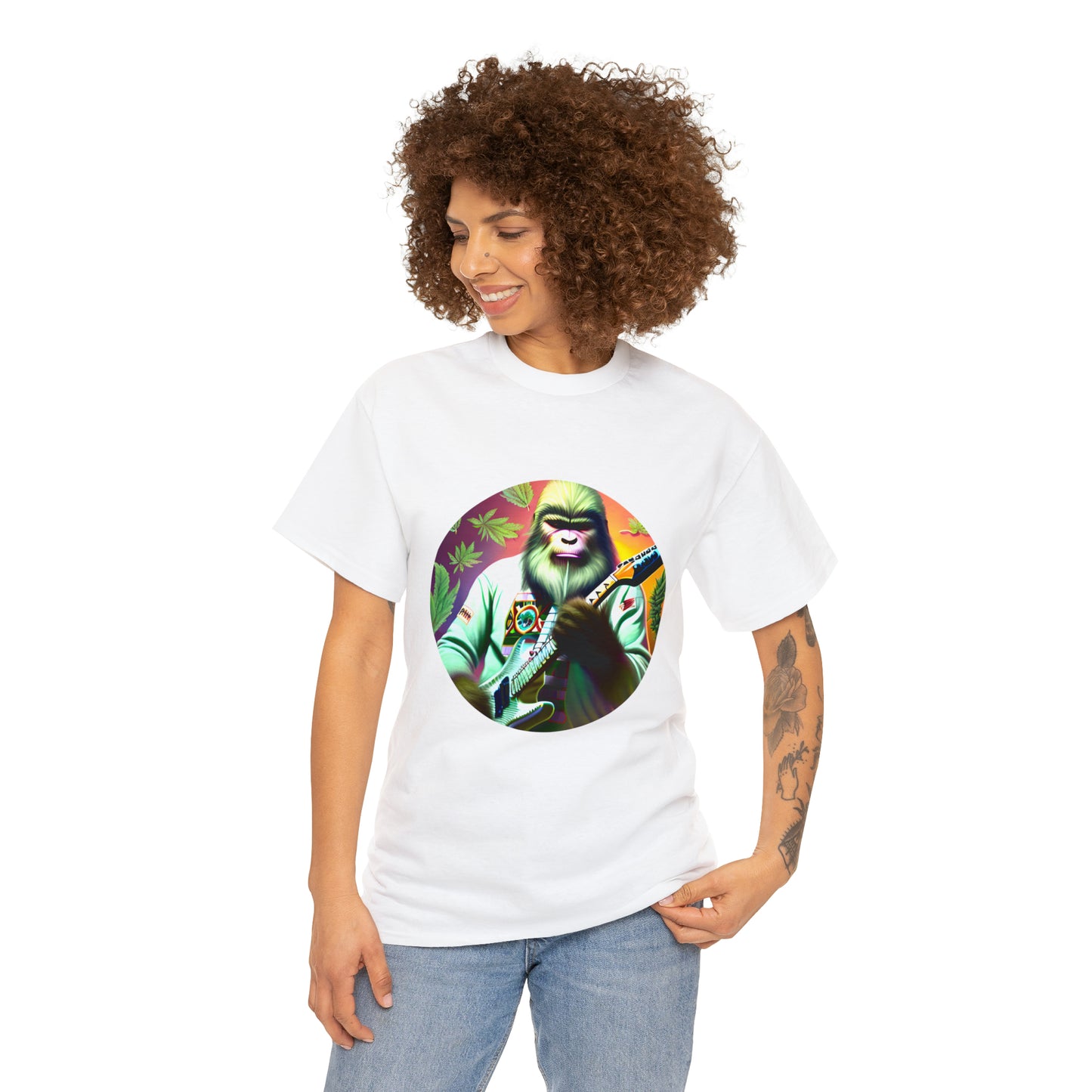 Seedsquatch Plays Guitar #1 Unisex Heavy Cotton Tee