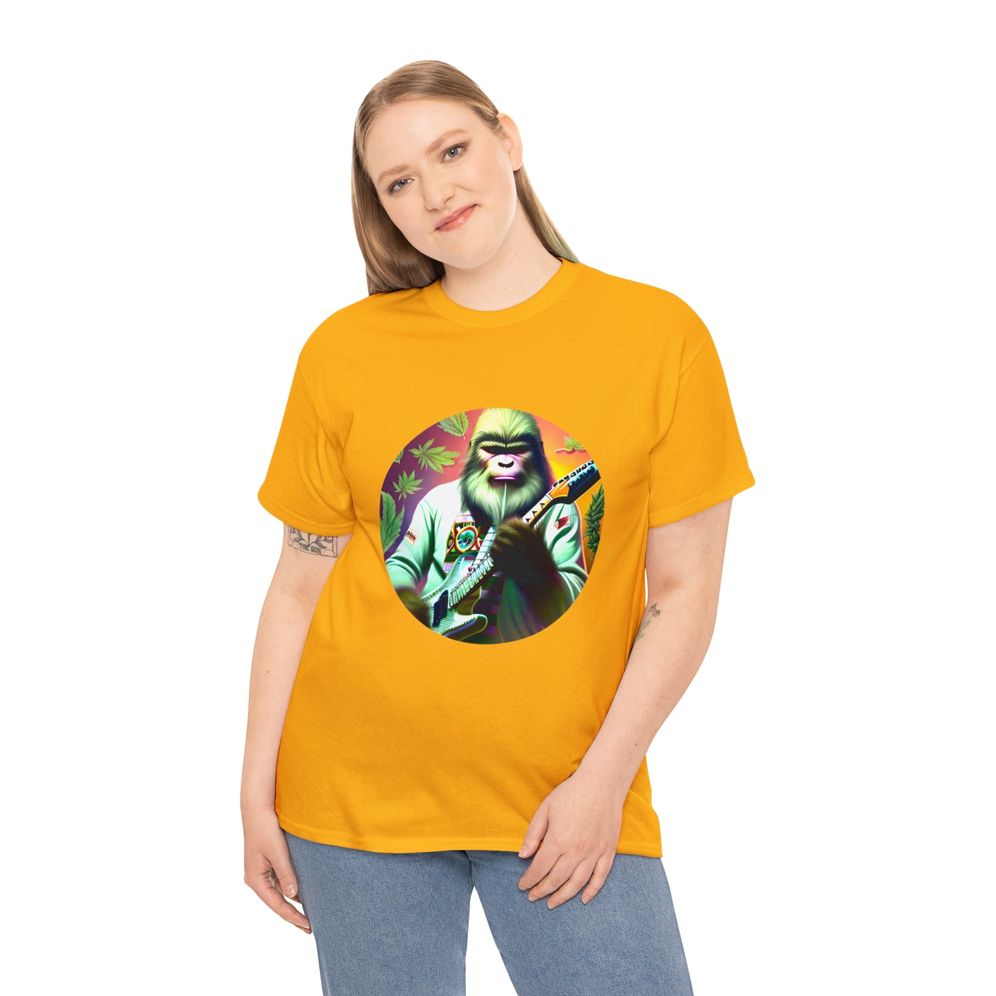 Seedsquatch Plays Guitar #1 Unisex Heavy Cotton Tee