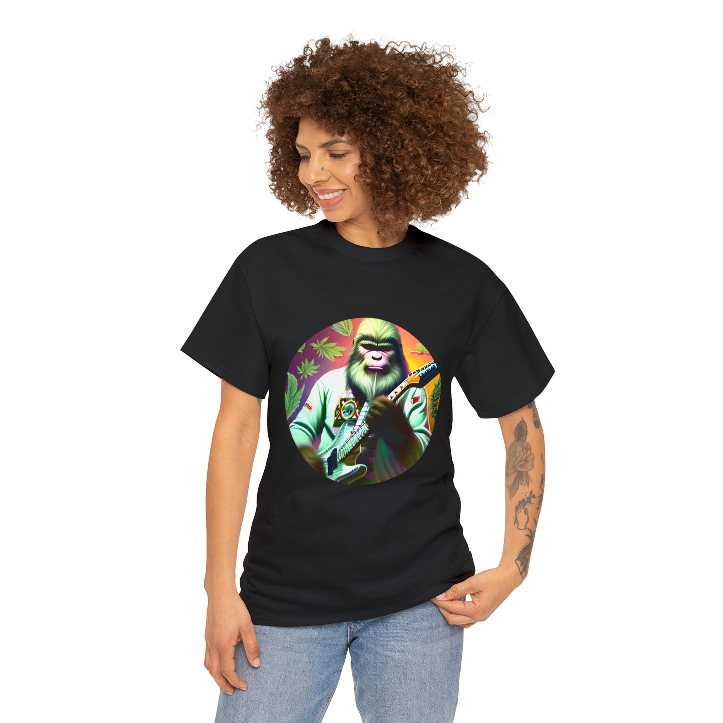 Seedsquatch Plays Guitar #1 Unisex Heavy Cotton Tee