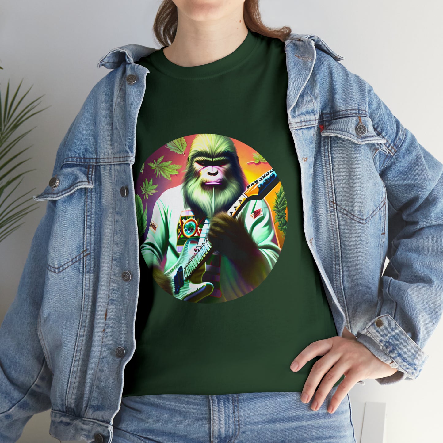 Seedsquatch Plays Guitar #1 Unisex Heavy Cotton Tee