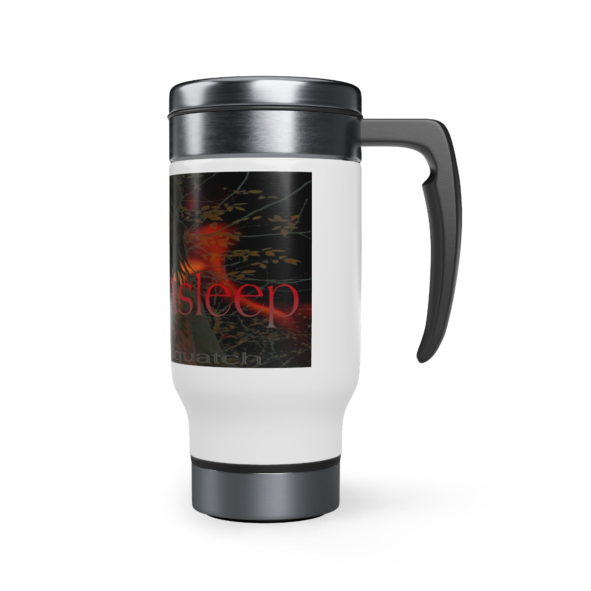 Seedsquatch”Frozen Asleep Edition” Stainless Steel Travel Mug with Handle, 14oz