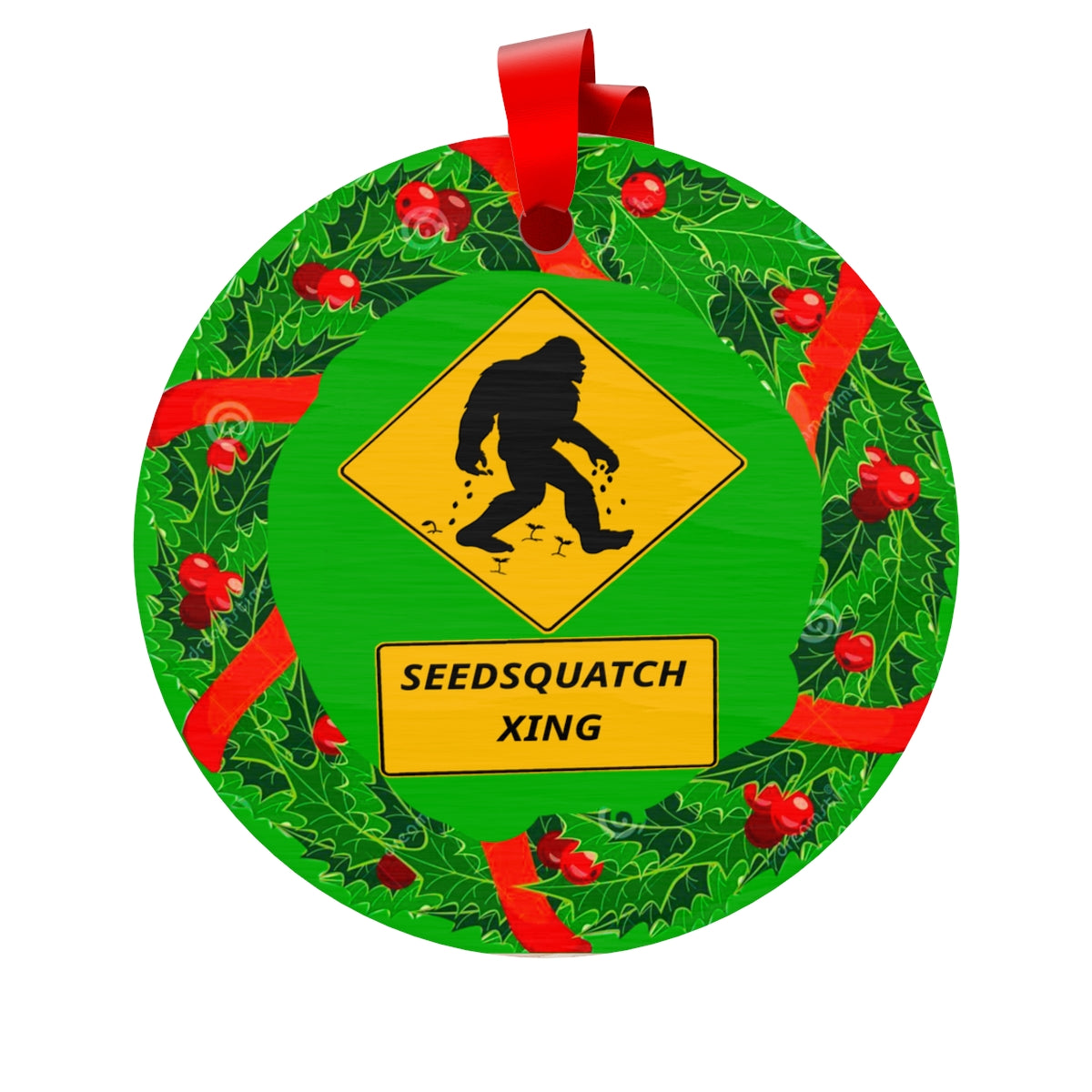 Seedsquatch Plywood Ornaments (Round, Berlin)