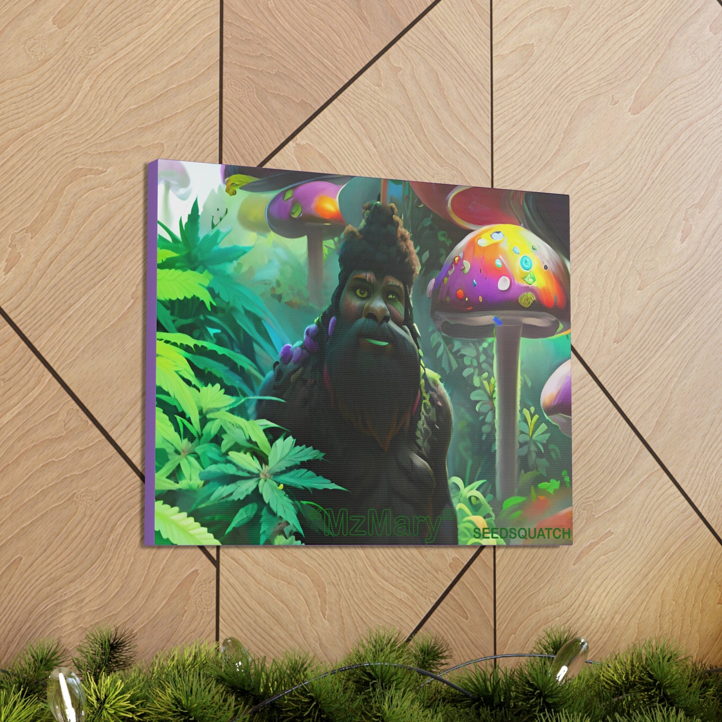 MzMary “ShroomSquatch” Ai Scene Canvas Gallery Wraps