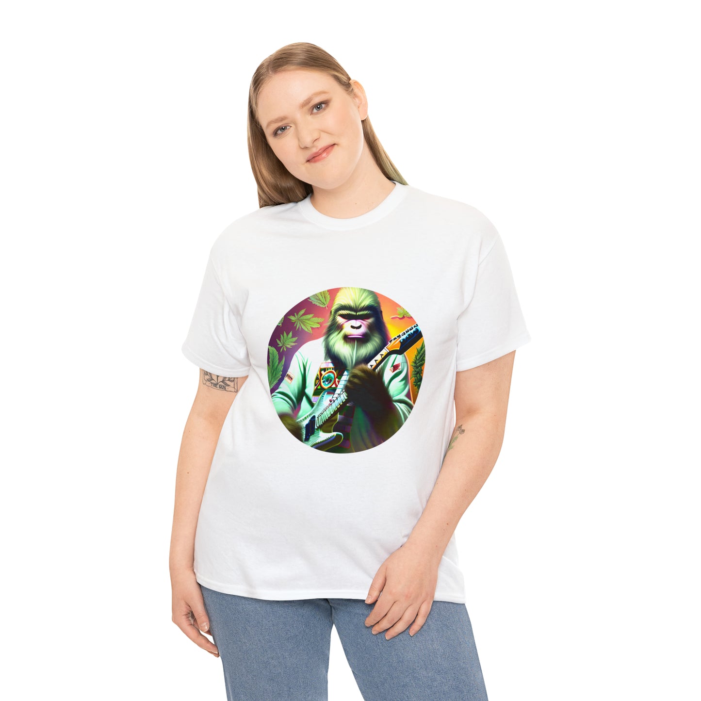 Seedsquatch Plays Guitar #1 Unisex Heavy Cotton Tee